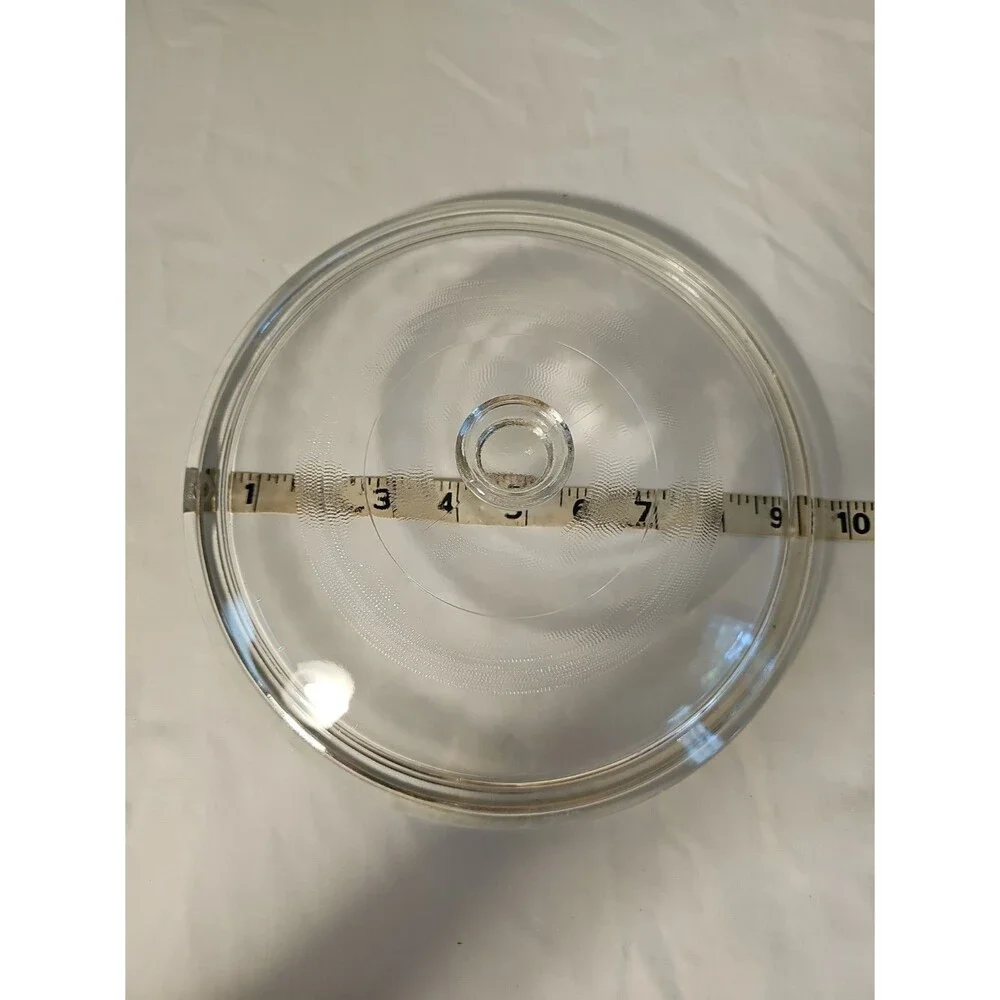 Vintage 9-1/2 Inch Casserole Glass Lid Inside Diameter 8-3/4 Inch Stamped Mexico